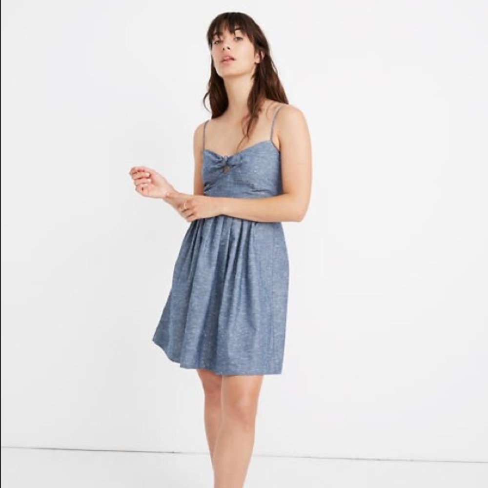 MADEWELL Chambary tie front Dress 💫